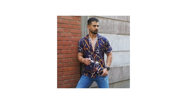 پیراهن هاوایی مردانه مدل ISLAND