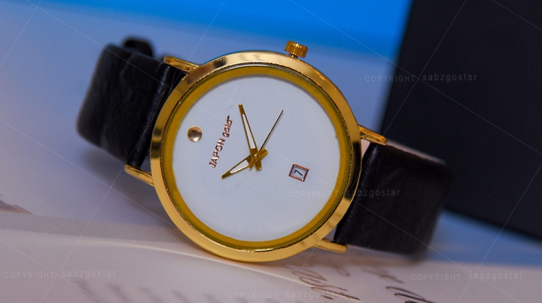 ساعت مچی مدلJAPON gold( صفحه سفید)