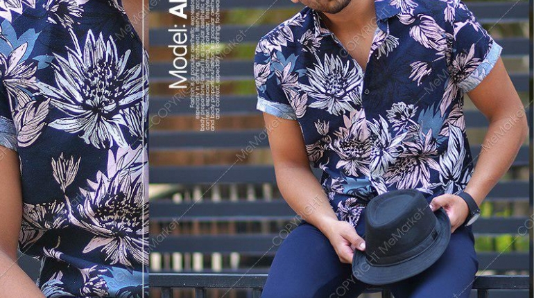 پيراهن مردانه هاوايي مدل AMAKO