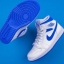 کفش وزرشی نایک مردانه Air Jordan سفید آبی مدل D43