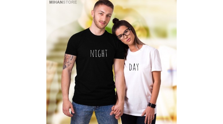 ست تی شرت مردانه + زنانه Night-Day