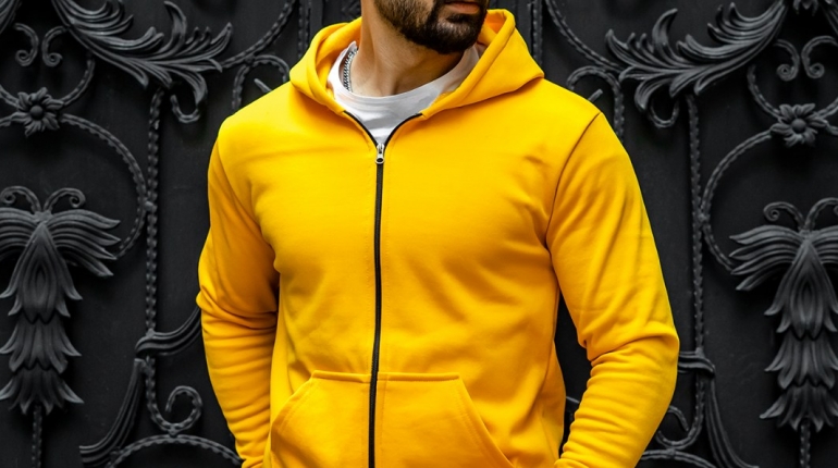 سوییشرت زرد مردانه مدل sabin