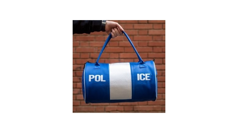 ساک ورزشی آبی سفید مدل Police