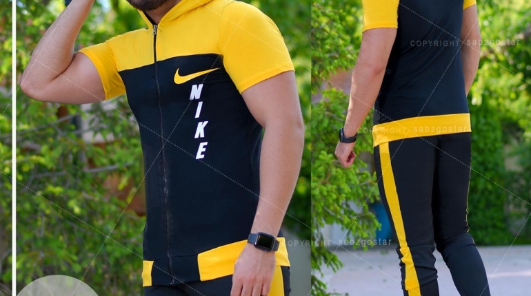 ست تیشرت وشلوار مردانه Nike مدل Magic (زرد)