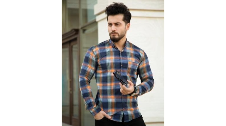 پیراهن مردانه مدل Rayan (نارنجی)