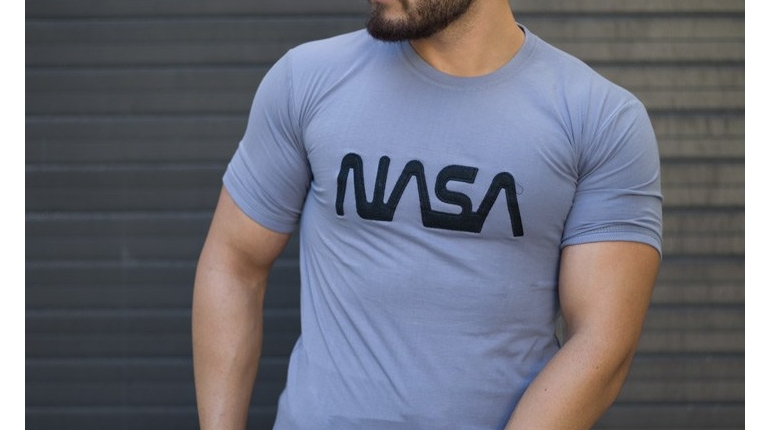 تیشرت مردانه مدل NASA (طوسی)