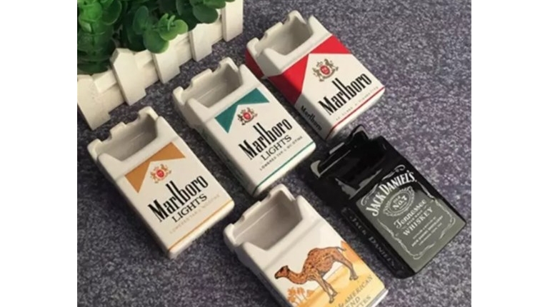 زیر سیگاری سرامیکی طرح پاکت سیگار Ceramic cigarette holder cigarette pack design