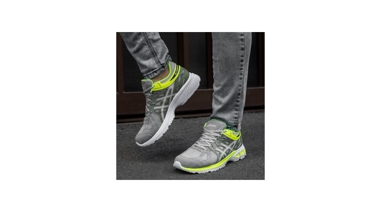 کفش ورزشی Asics مردانه طوسی سبز مدل NERON