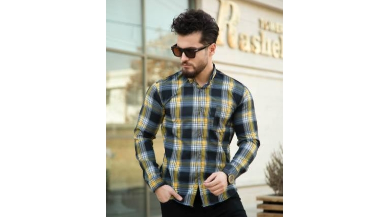 پیراهن مردانه مدل Rayan (مشکی زرد)