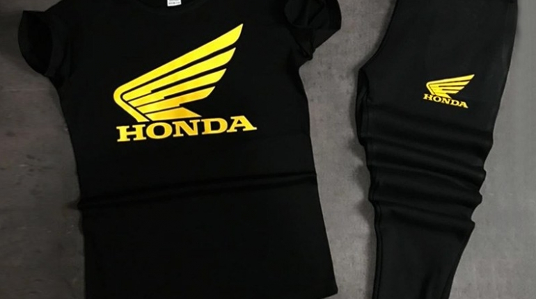 ست تیشرت و شلوار مردانه Honda مدل Jerard (زرد)