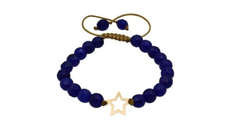 دستبند طلا 18 عیار زنانه آمانژ طرح ستاره کد 396D2785