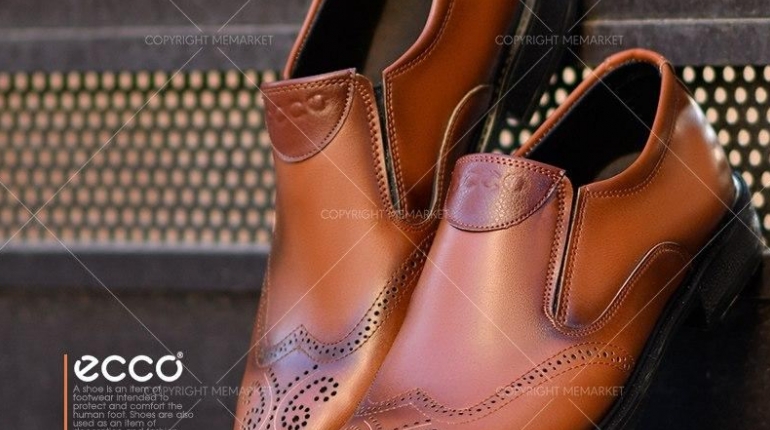 کفش مردانه مدل DEMIK قهوه ای بدون بند