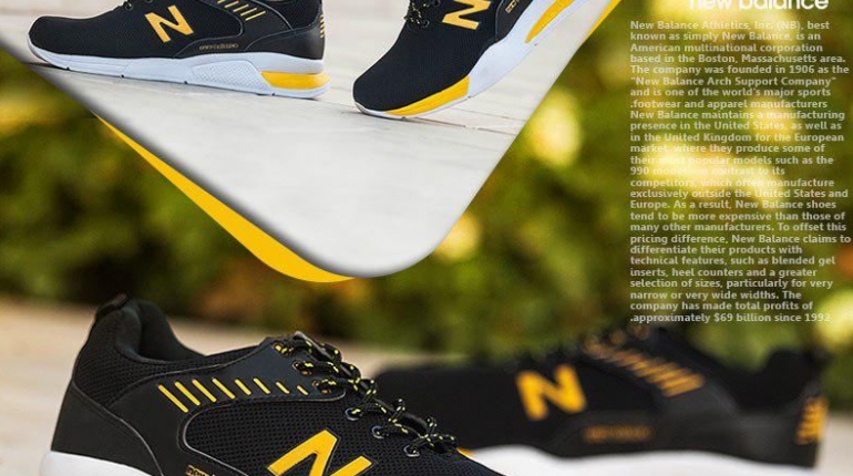 کفش مردانه New balance مدل prego (زرد)