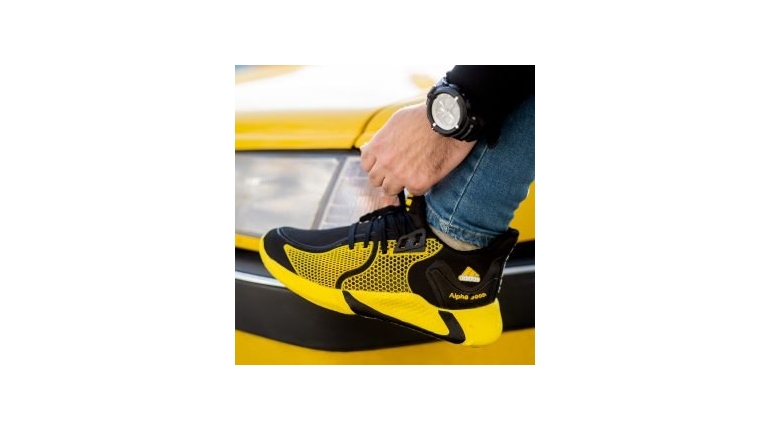 کفش ورزشی مردانه مشکی زرد مدل Arang