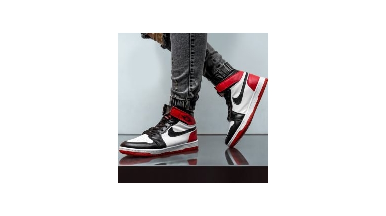 کفش وزرشی نایک مردانه Air Jordan مشکی قرمز مدل D43